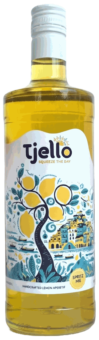 Bottle of Tjello Lemon aperitif